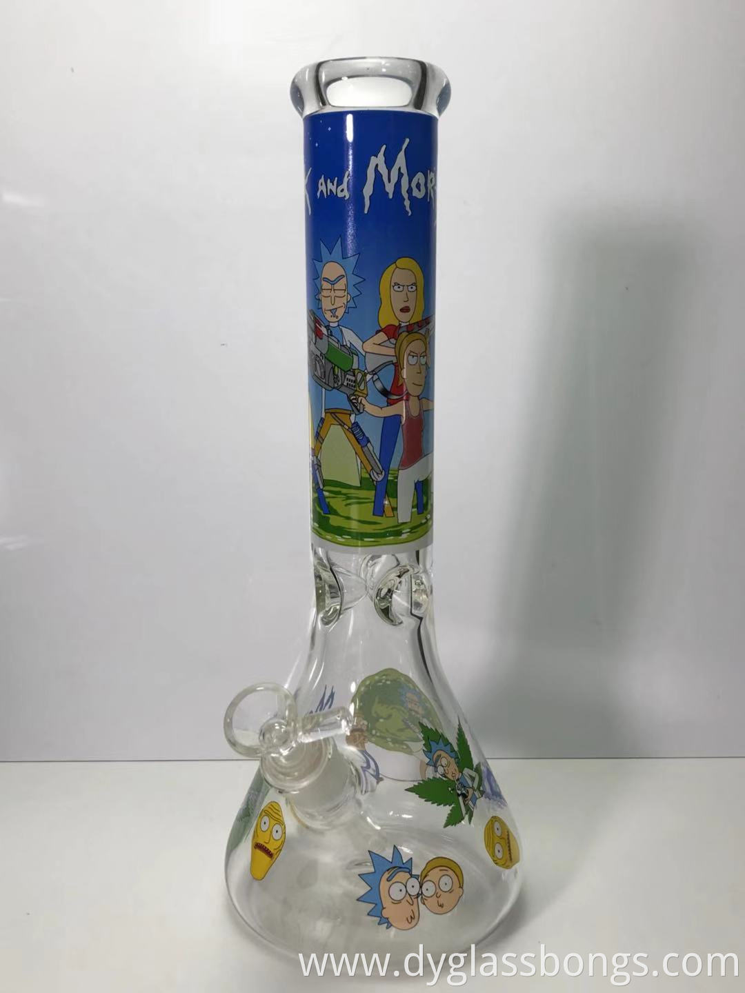 7MM thick Rick And Morty Glass Beaker Bong